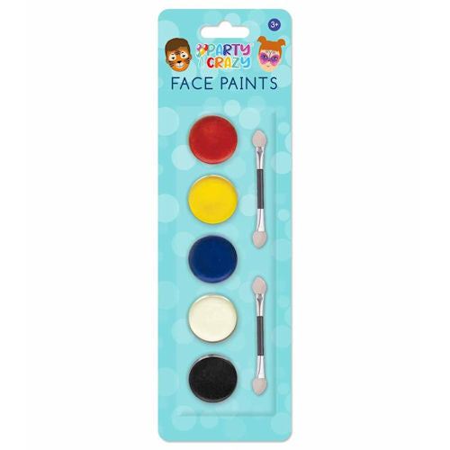 Face Paints With Applicators - Kids Face Painting Set Washable Non-Toxic Assorted Colours