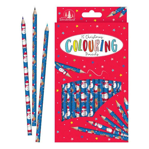 Christmas Colouring Pencils - 15 Pack