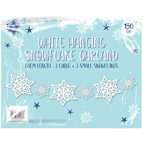 Hanging Snowflake Garland - 150cm