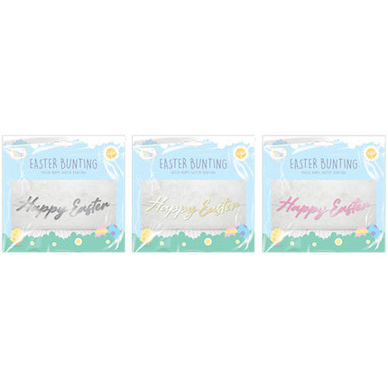 Foil Easter Bunting - Assorted 1.5m