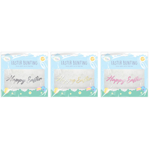 Foil Easter Bunting - Assorted 1.5m