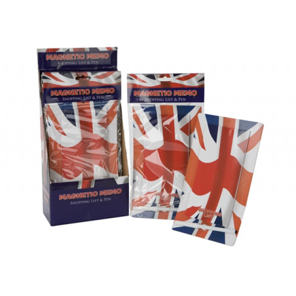 Union Jack Magnet Memo Shopping Pad - 21cm x 10cm British Flag Design Notepad