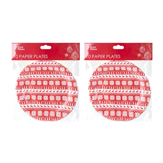 Christmas 9" Paper Plates - 20 Pack