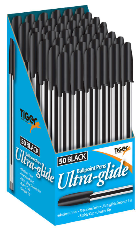 Black Ballpoint Pens - 50 Pack