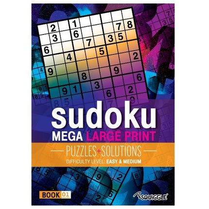 A4 Mega Large Print Modern Sudoku Book - Easy & Medium