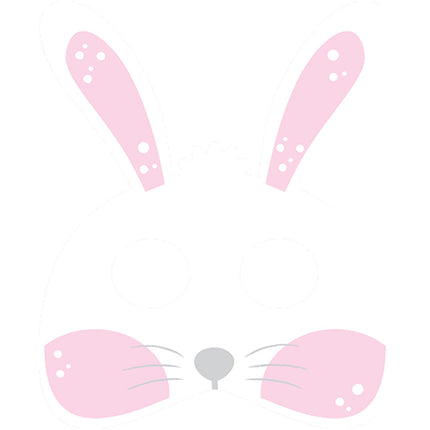 Easter Bunny Paper Mask & Ears - 4 Pack