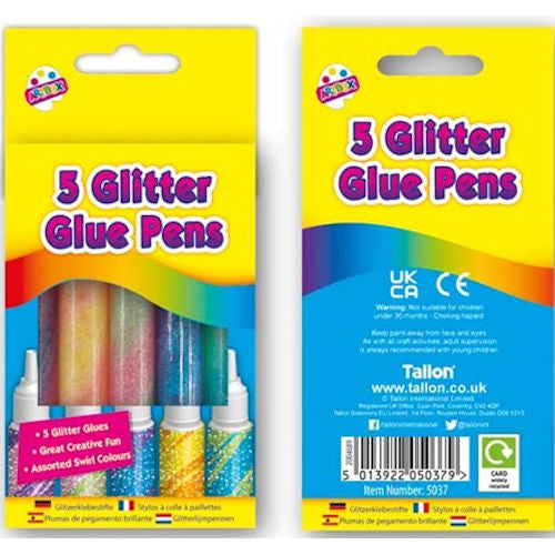 Swirl Glitter Glue Pens - 5 Pack