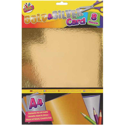 A4 Gold & Silver Card - 8 Sheets