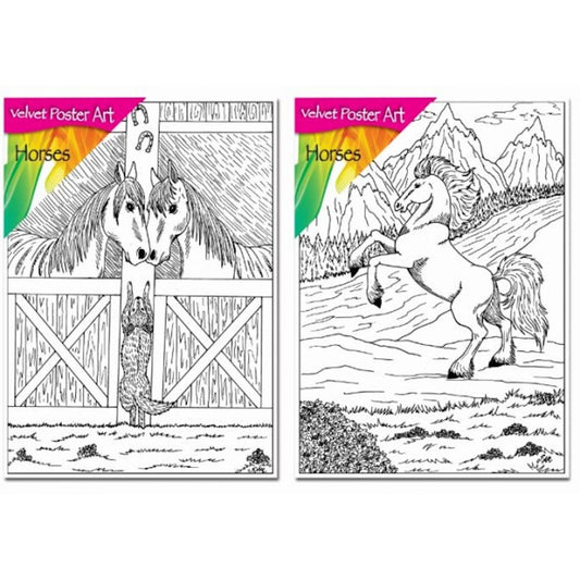 Velvet Poster Art Horses 2 X2