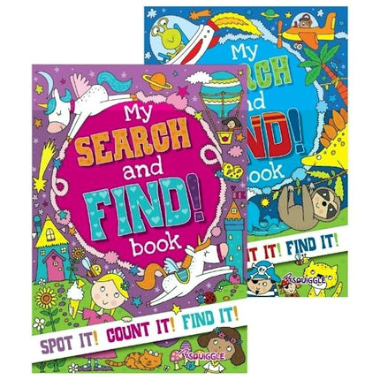 A4 My Search & Find For Boys Activity Book - Exciting Themes Fun Challenges High Quality Pages