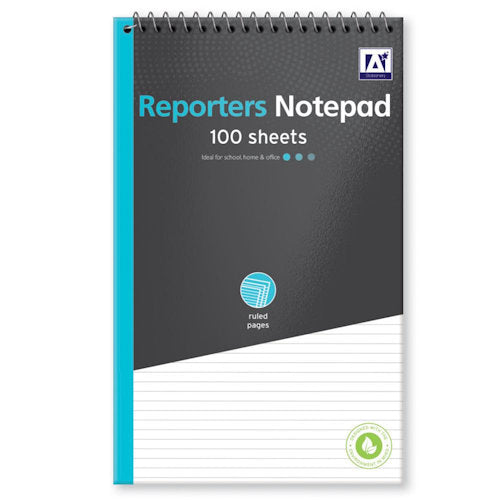 Reporter's Notebook - 100 Sheets Compact Portable Notebook Ruled Pages Note-Taking On-the-Go Writing