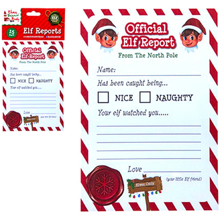 A5 Elf Reports - 25 Pack