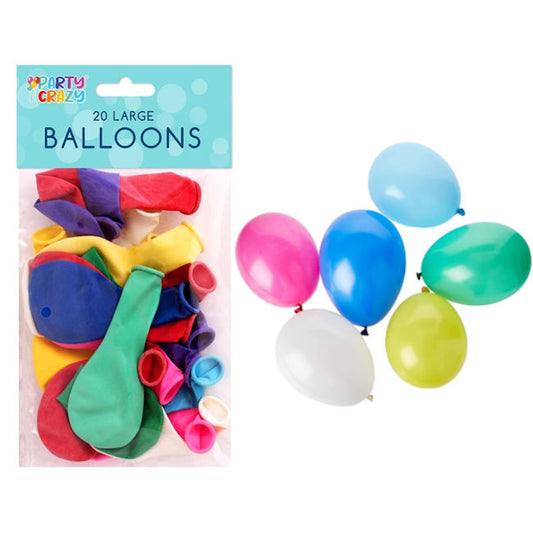 Large Round Balloons - 20 Pack