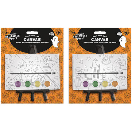 Halloween Paint Your Own Canvas With Stand - Assorted