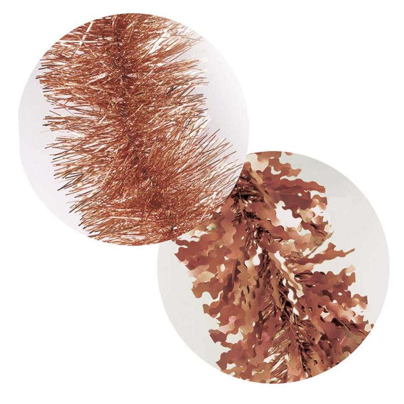 Luxury Tinsel 2 Pack Shiny & Matt - Copper