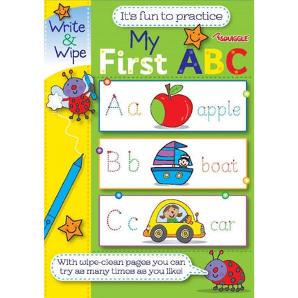 A4 My First Numbers ABC Write & Wipe Book - Assorted