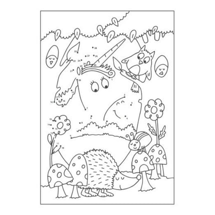 A4 Mermaid/Unicorns Dot-to-Dot Colouring Book - Assorted