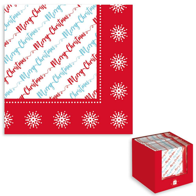 Merry Christmas Napkins - 20 Pack
