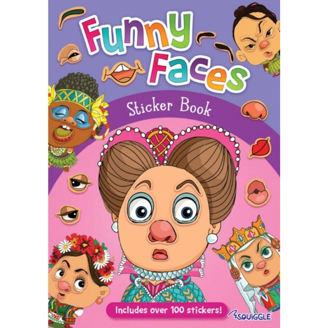 A4 Funny Face Sticker Book - Assorted