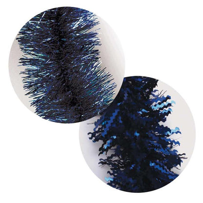 Luxury Tinsel 2 Pack Shiny & Matt - Navy