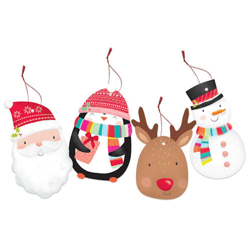 Christmas Cute Tip On Gift Tags - 12 Pack