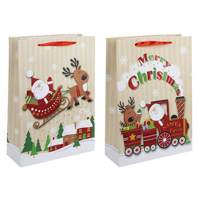 Jumbo Christmas Gift Bag - Assorted 72x50x18cm