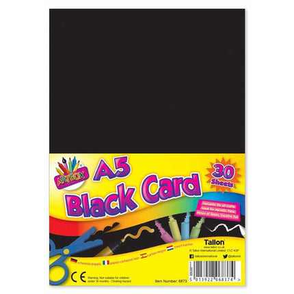 A5 Black Activity Card - 30 Sheets