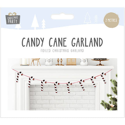 Foiled Candy Cane Garland - 2m