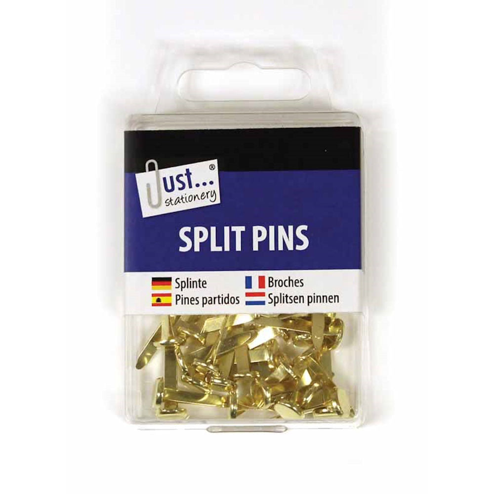 Split Pins - 50 Pack 20mm Metal Brass Fasteners Craft Paper Document Binding