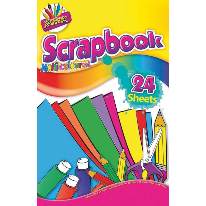 Multi Coloured Scrapbook Paper - 24 Sheets