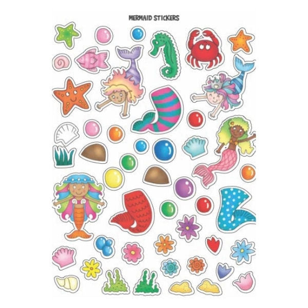 A4 Mermaid Ballerina Sticker Activity Book - Assorted Enchanting Designs Includes Stickers