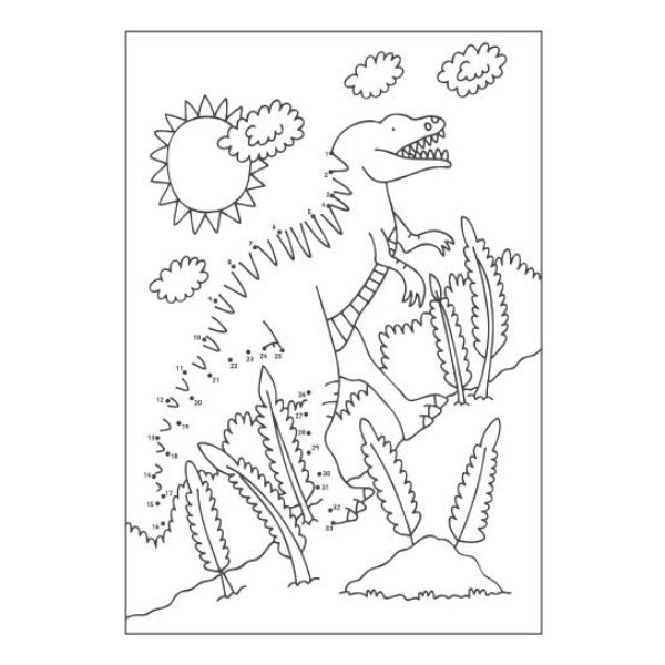 A4 Dinosaur / Pirates Dot-to-Dot Colouring Book - Assorted
