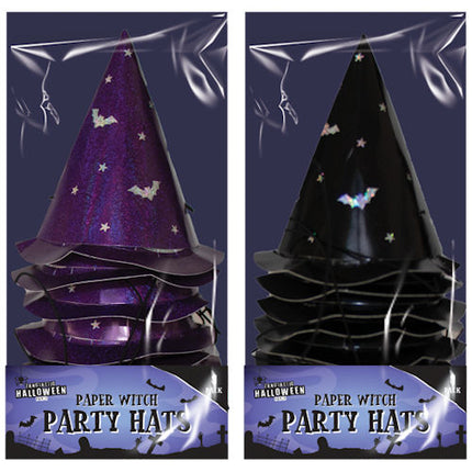 Halloween Paper Witch Party Hats - Assorted