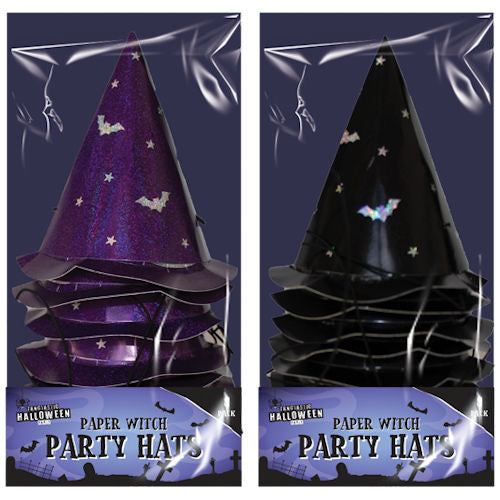 Halloween Paper Witch Party Hats - Assorted