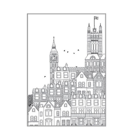 A4 Nature Scenery Amazing City Colouring Book - Assorted