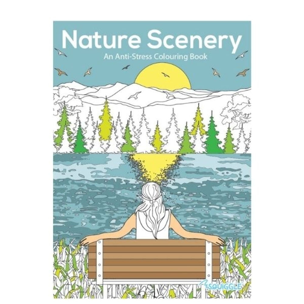 A4 Nature Scenery Amazing City Colouring Book - Assorted Stunning Landscapes Natural Scenes High Quality Relaxing Art Therapy