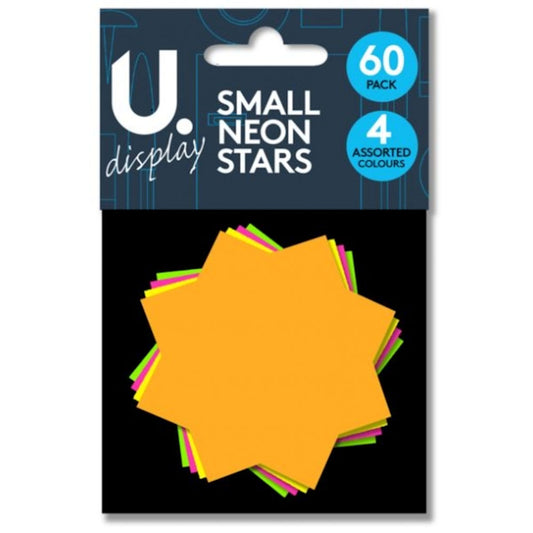 Small Neon Stars - 60 Pack