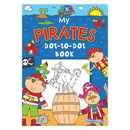A4 Dinosaur Pirates Dot-to-Dot Colouring Book - Assorted