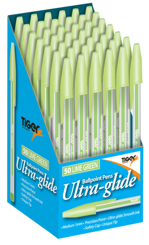 Lime Green Ballpoint Pens - 50 Pack