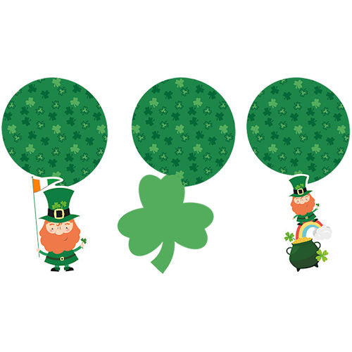 St. Patrick's Day Card Swirl Decorations - 12 Piece Festive Holiday Hanging Ornament Shamrock Irish Theme