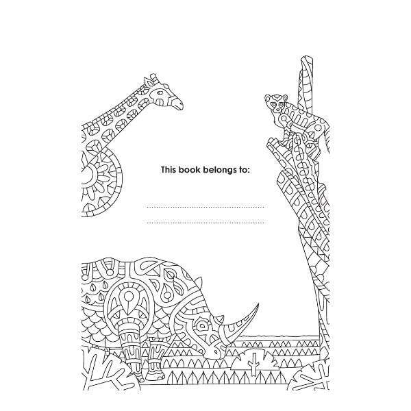 A4 Life On The Savannah Advanced Colouring Book - Wildlife High Quality Relaxing