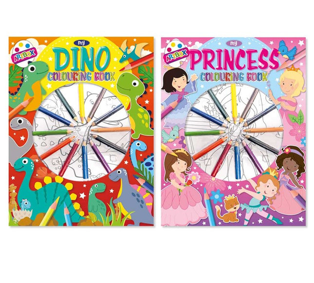 Colouring Book With Pencils - Assorted
