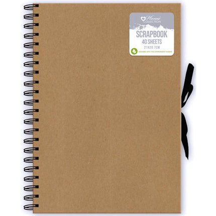 A4 Wiro Kraft Scrapbook - 40 Sheets