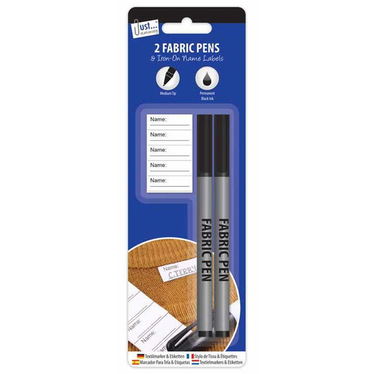 Fabric Pens & Labels - 2 Pack