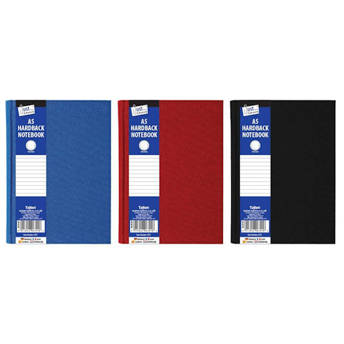 A5 Ruled Hardback Notebook - Assorted
