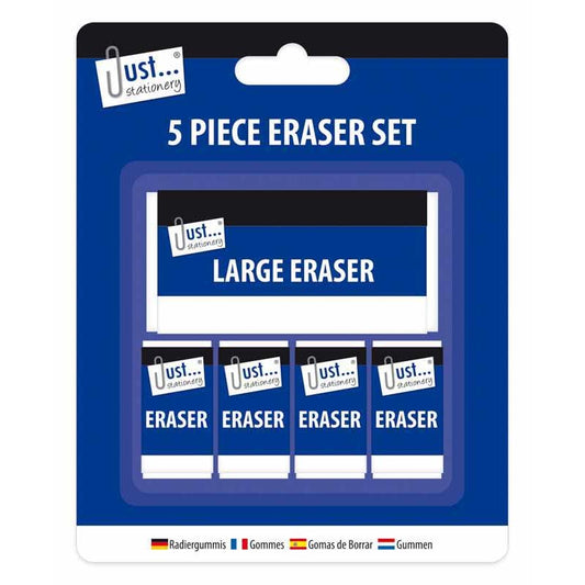 White Erasers - 5 Pack