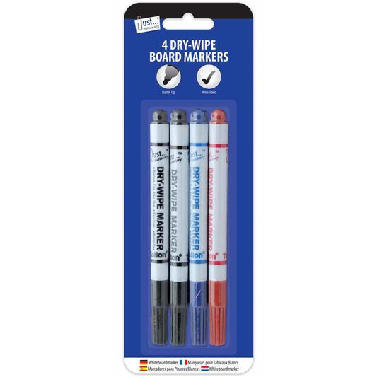 Dry Wipe Markers - 4 Pack