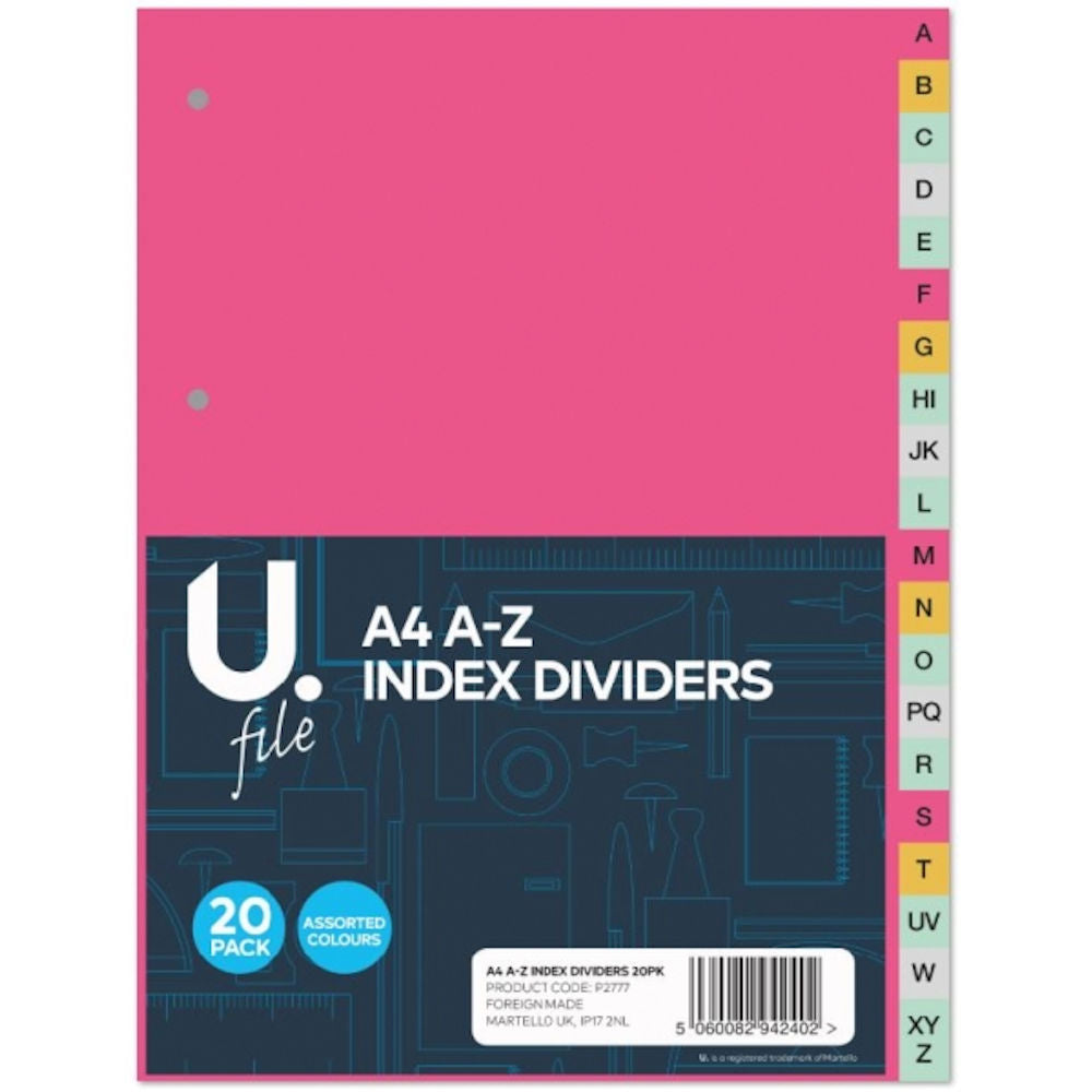 A4 A-Z Index Dividers