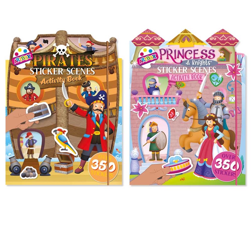 Colouring Sticker Book - Assorted Designs Fun Activity Kids Creative Art Craft