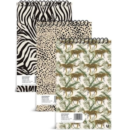 Animal Reporters Notepad - Assorted Lined Compact Size Lined Pages Writing